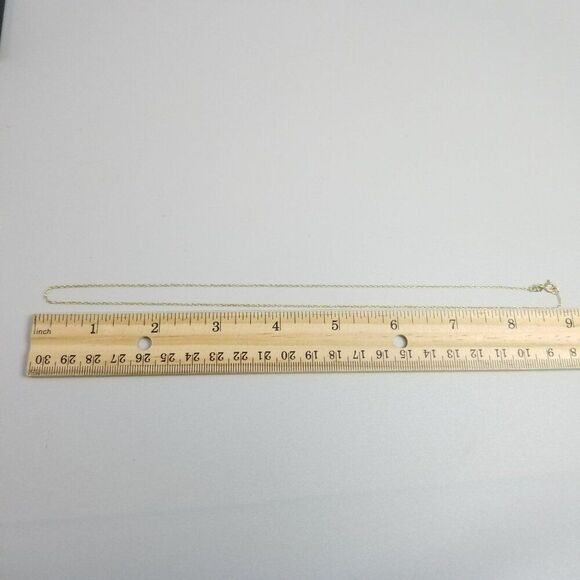 Vintage Sterling Silver Gold Wash Thin Chain Necklace, 18 Inches Long, 925 Italy - Picture 4 of 8